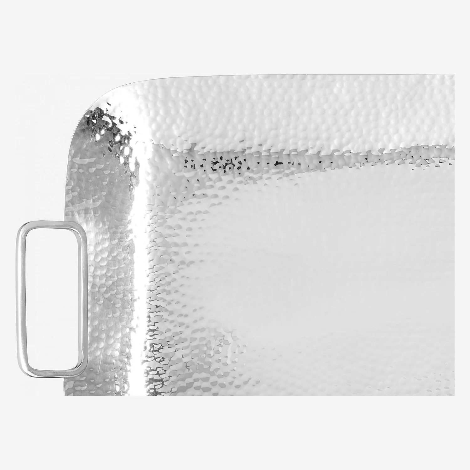 Plateau rectangulaire en inox - 60 x 28 cm - Argent - 1
