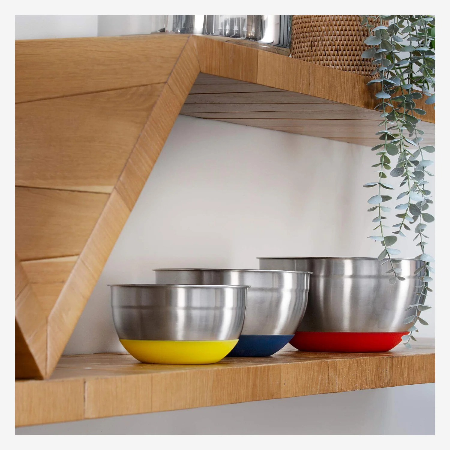 Bol en inox avec base anti-dérapante - 24 cm - Argent - 5