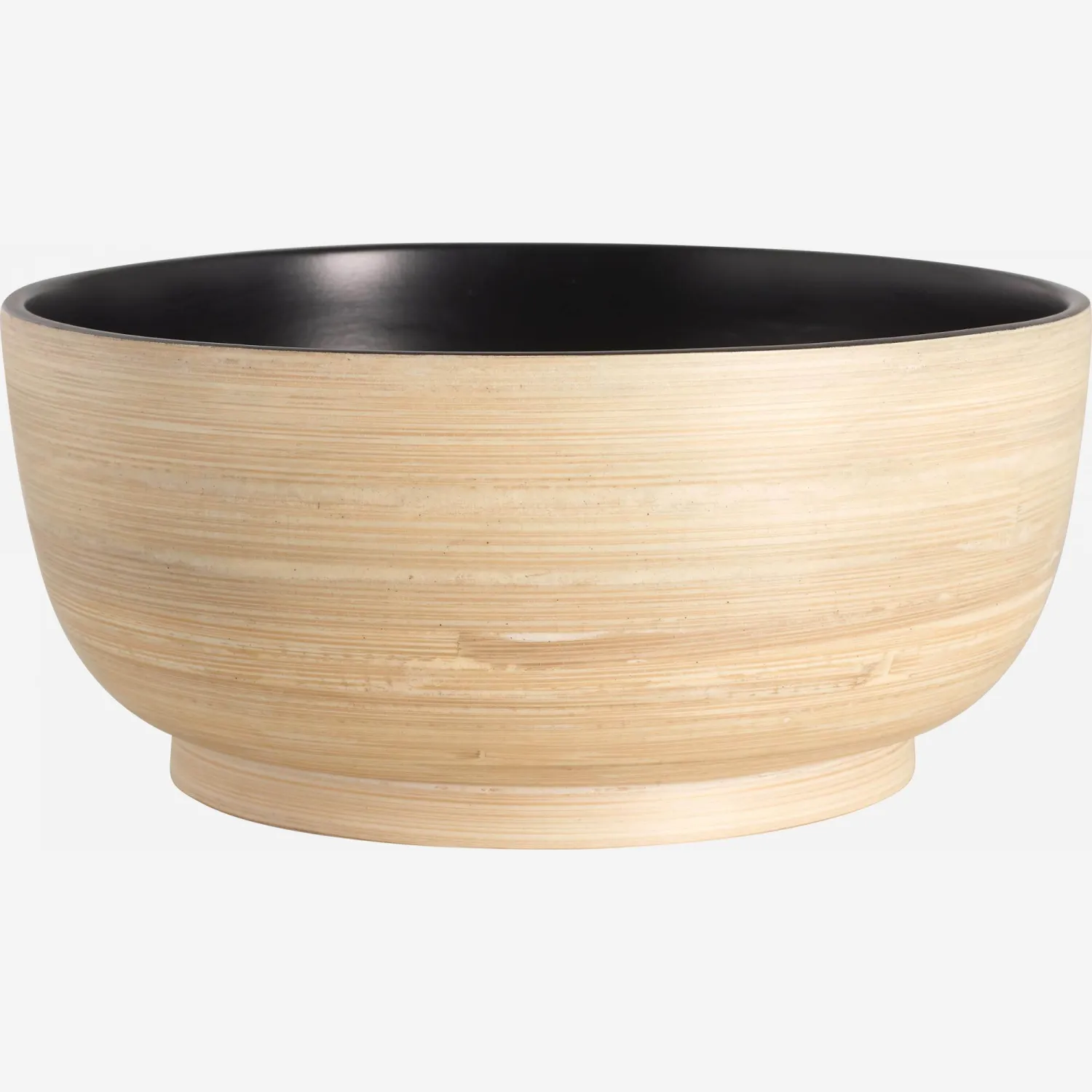 Bol en bambou - 16,5 cm - Intérieur noir