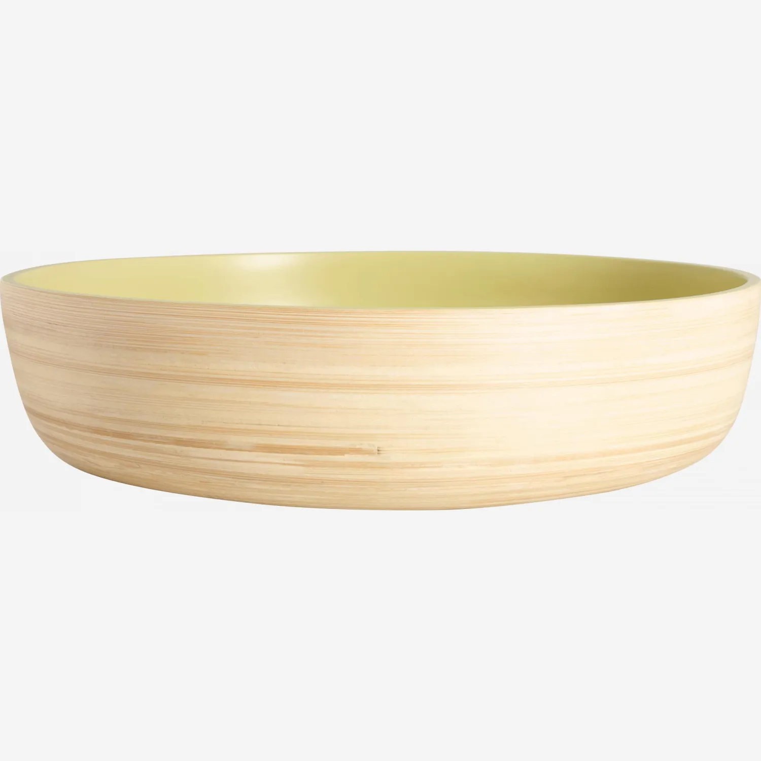 Bol en bambou - 30 cm - Jaune