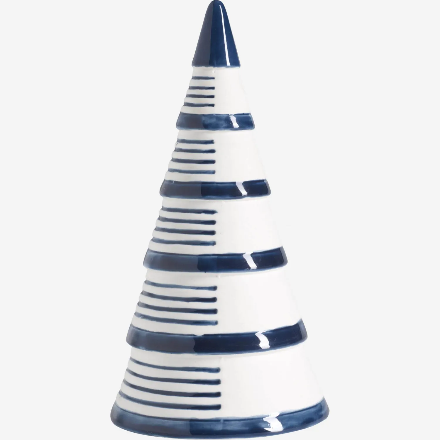 Sapin décoratif en porcelaine - Bleu - 21 cm