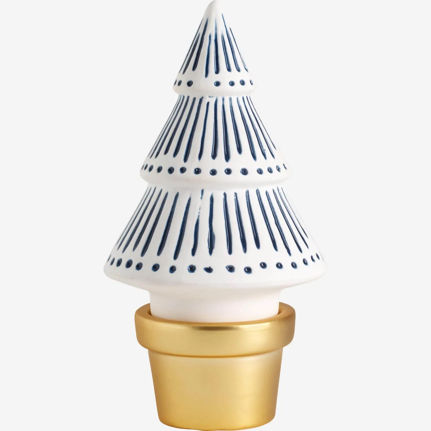 Sapin en pot décoratif en porcelaine - 16 cm