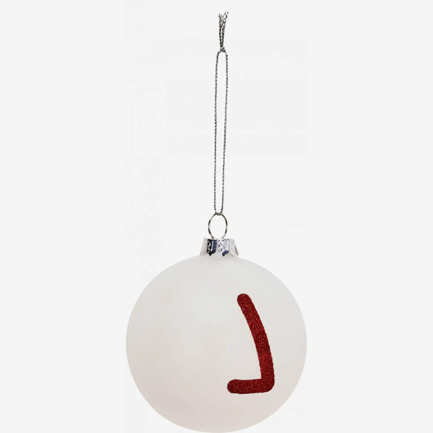 Boule de Noël en verre - Motif nez rouge