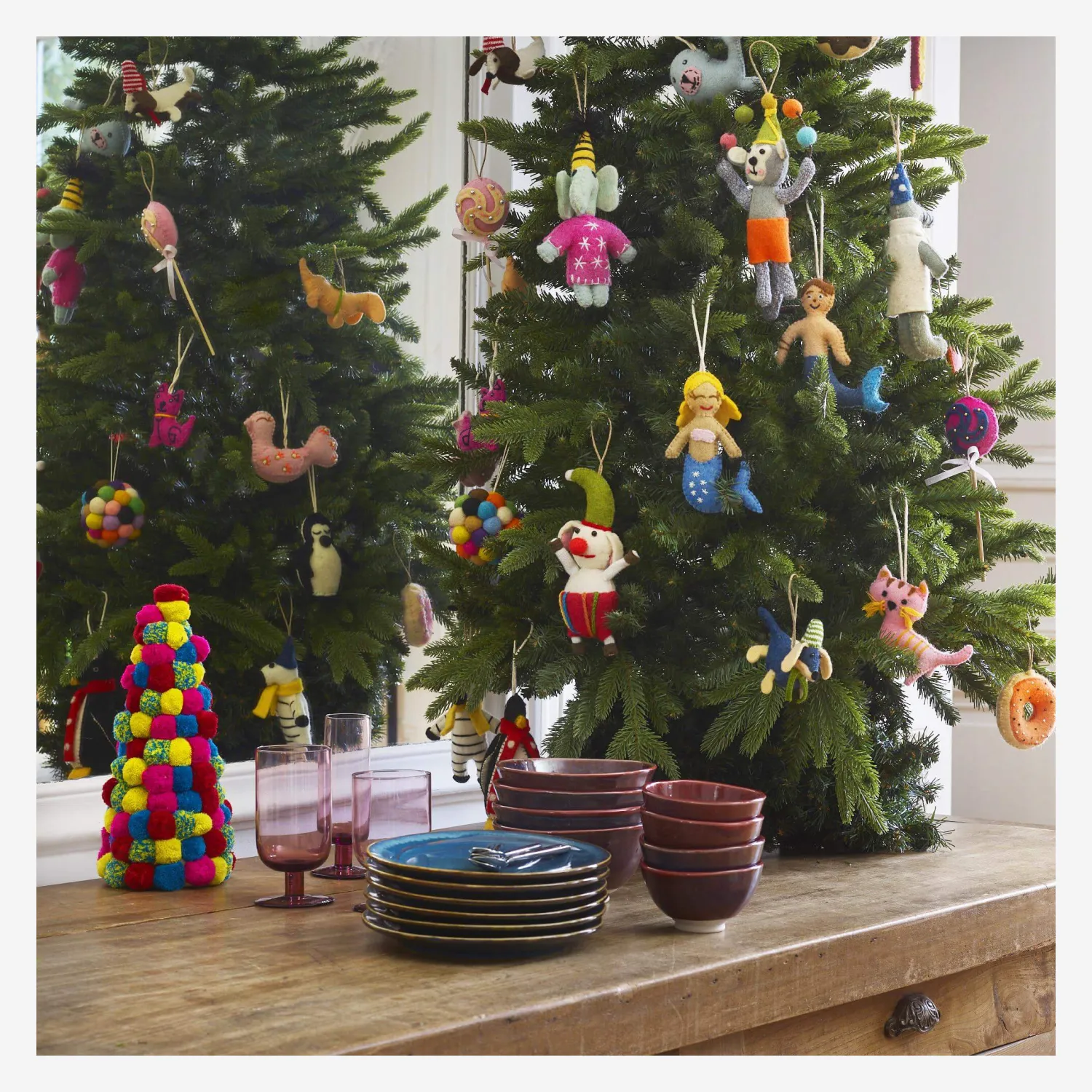 Weihnachtsdekoration - Tannenbaum aus Filz zum Aufhängen - 3