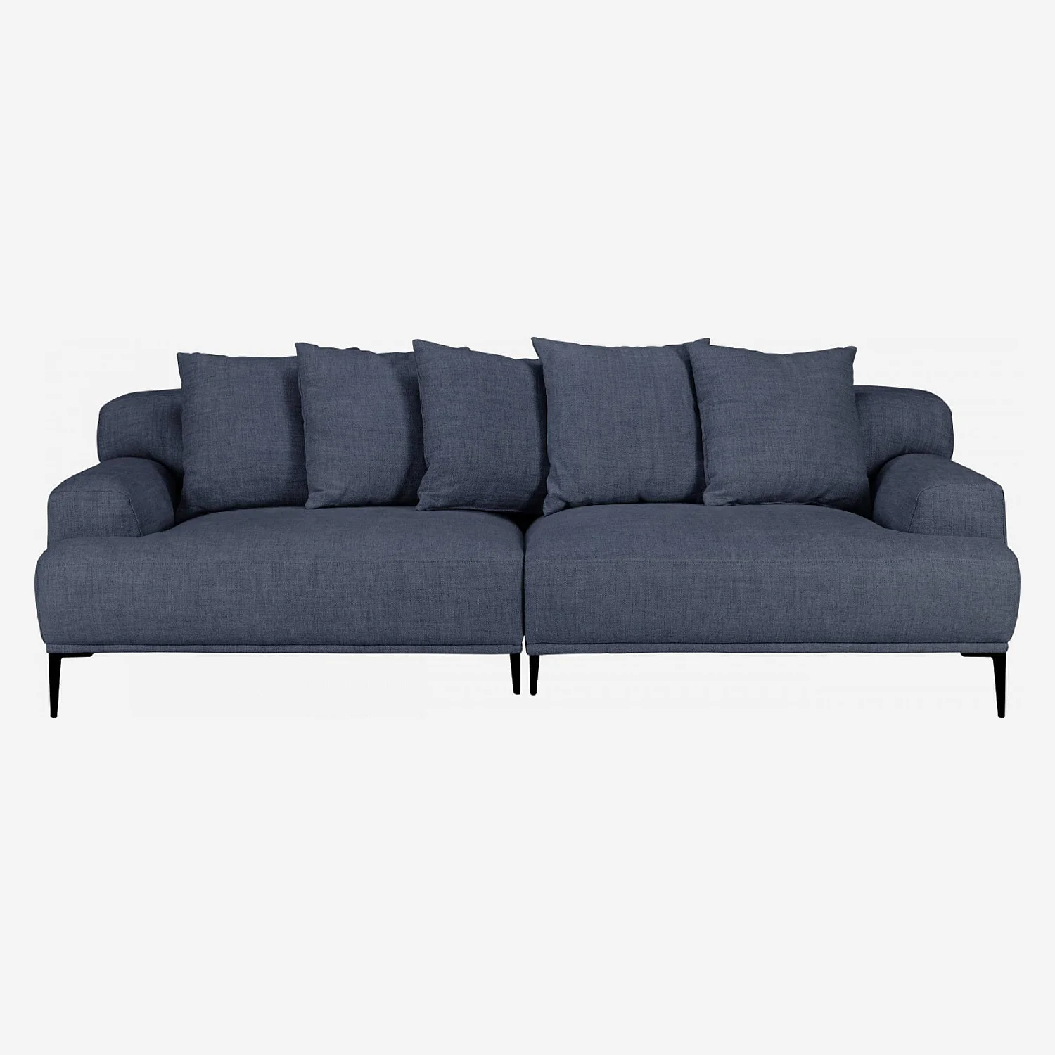 3-Sitzer-Sofa aus Leinen - Blau - 2