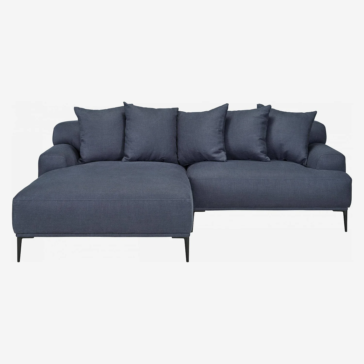 2-Sitzer-Sofa aus Leinen mit linker Ecke - Blau - 2