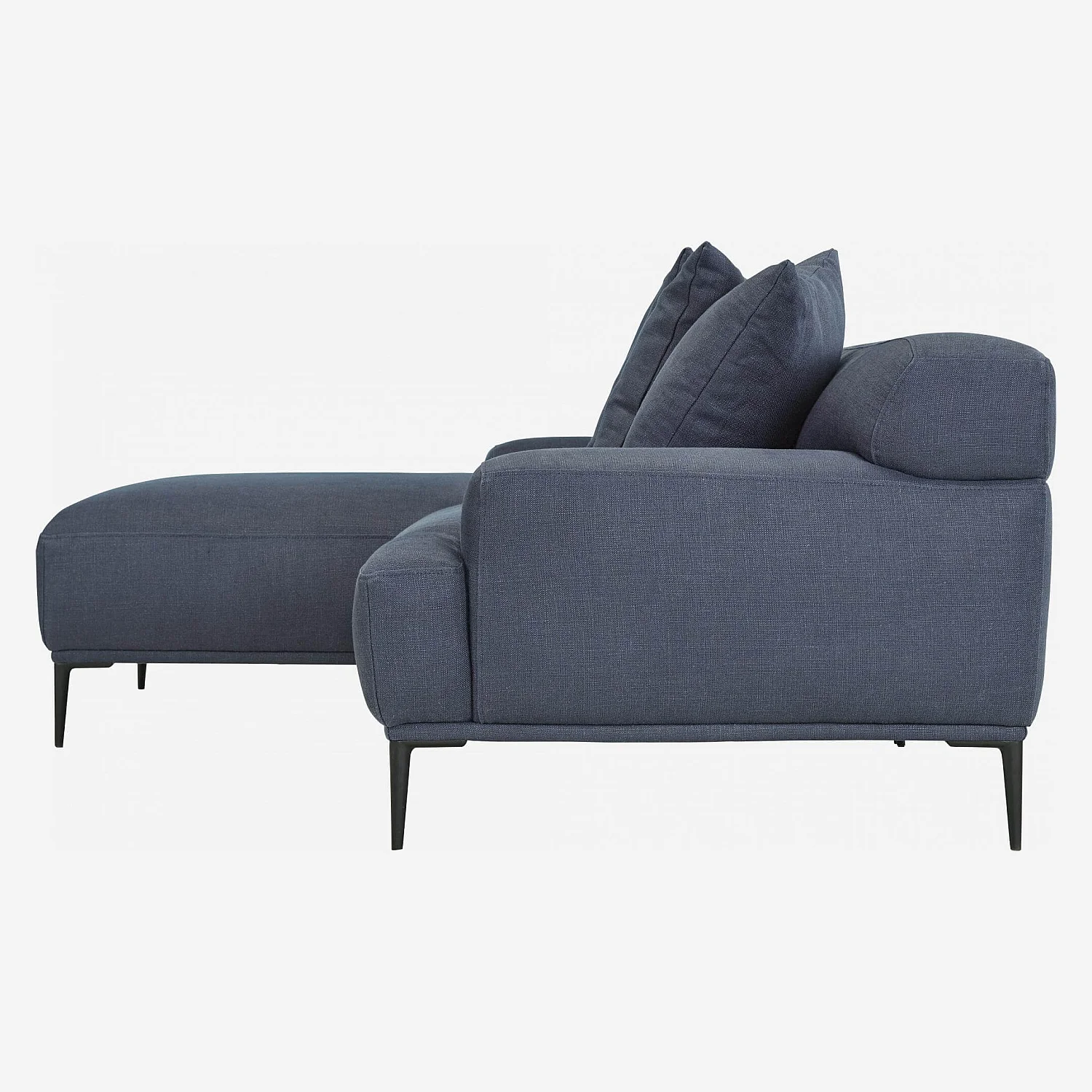 2-Sitzer-Sofa aus Leinen mit linker Ecke - Blau - 6