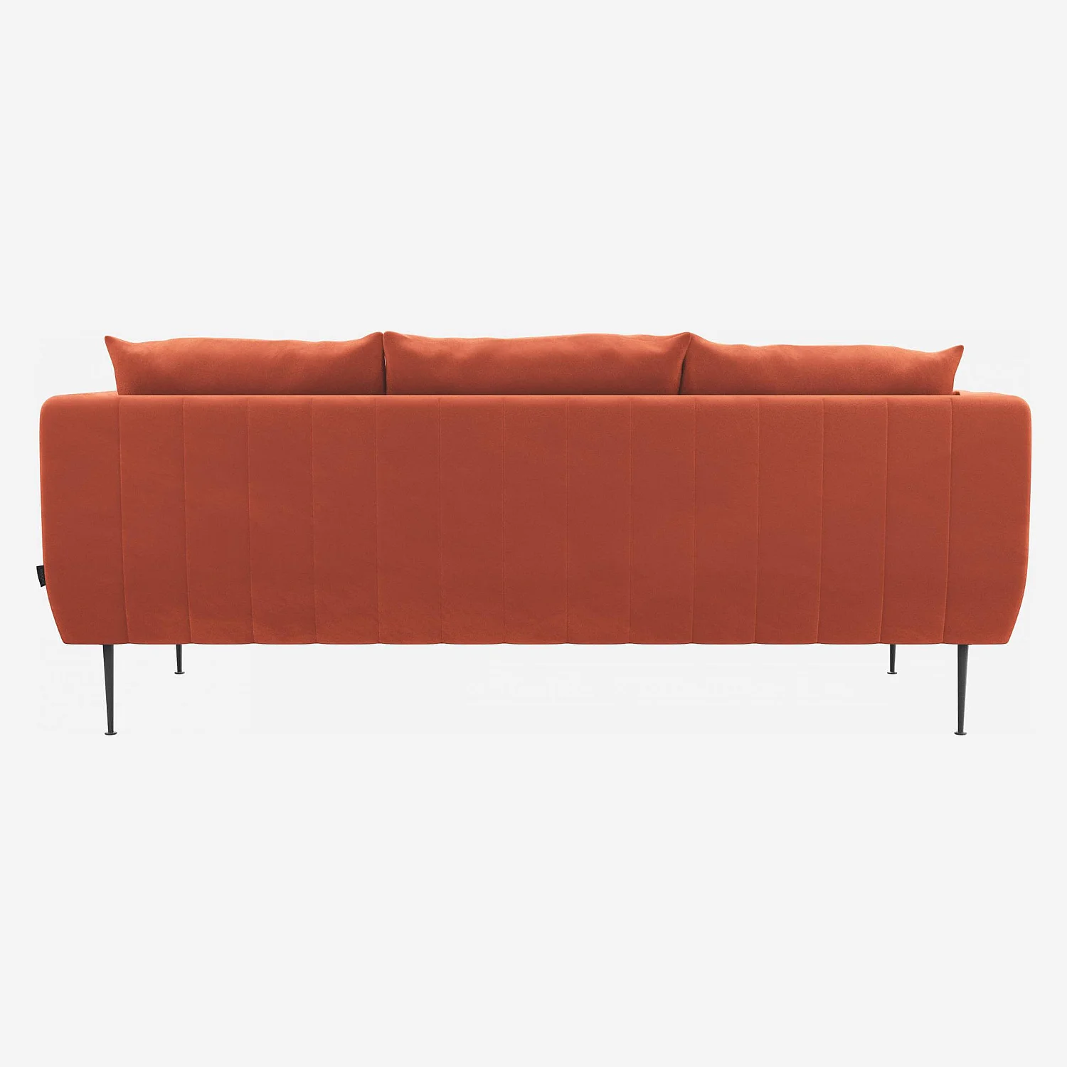 Canapé 3 places en velours - Terracotta - 2