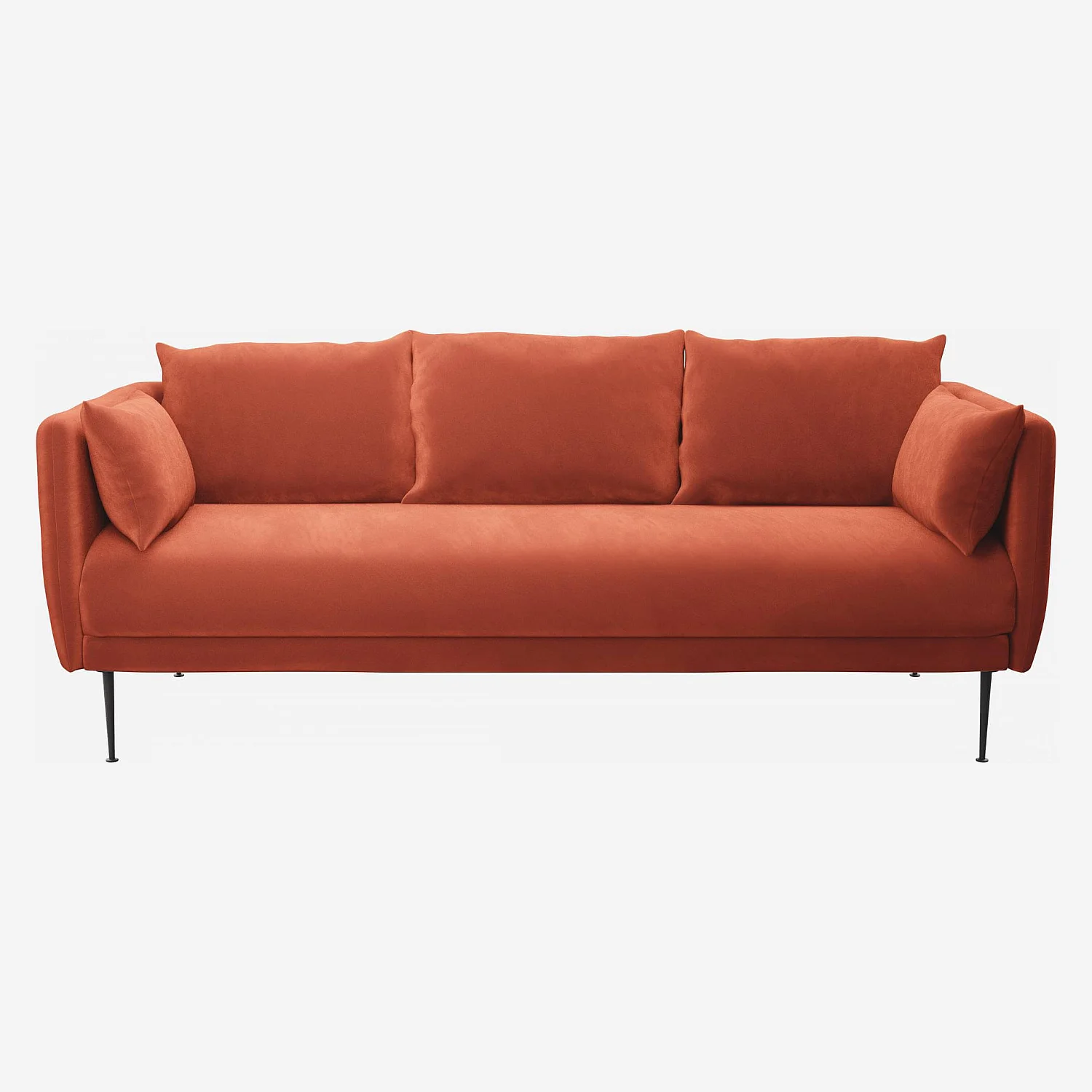 Canapé 3 places en velours - Terracotta - 1