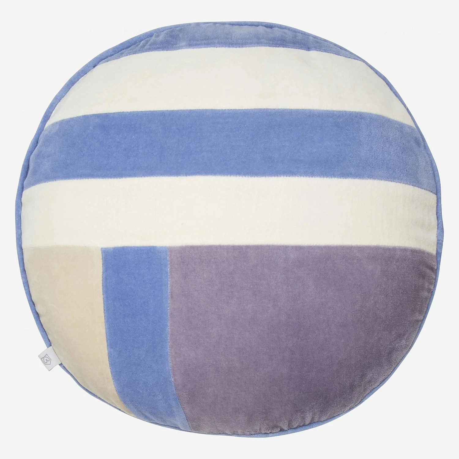 Coussin rond en velours - 40 cm - Lilas - 1