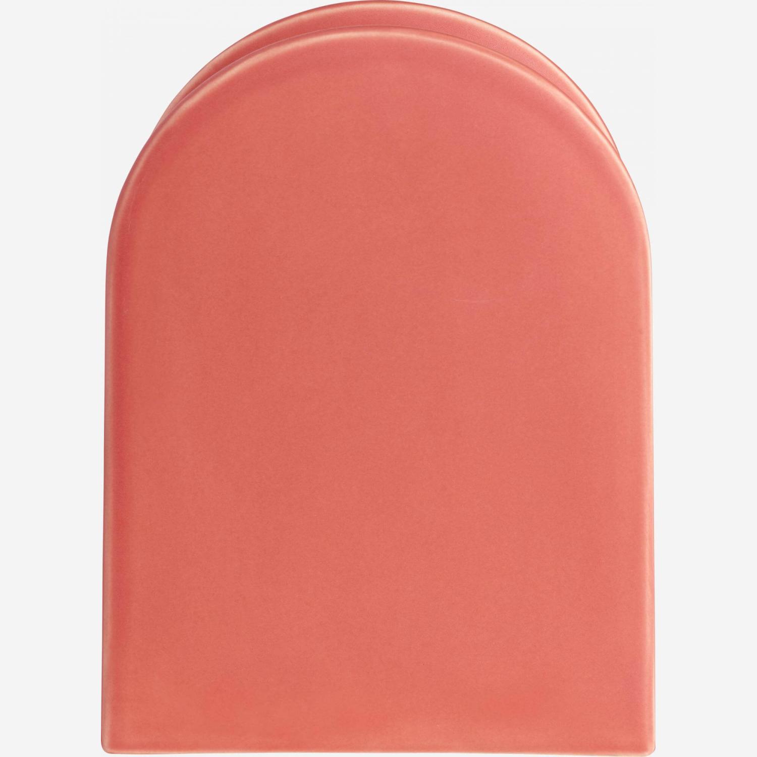 Vase en demi-cercle en grès - Rose