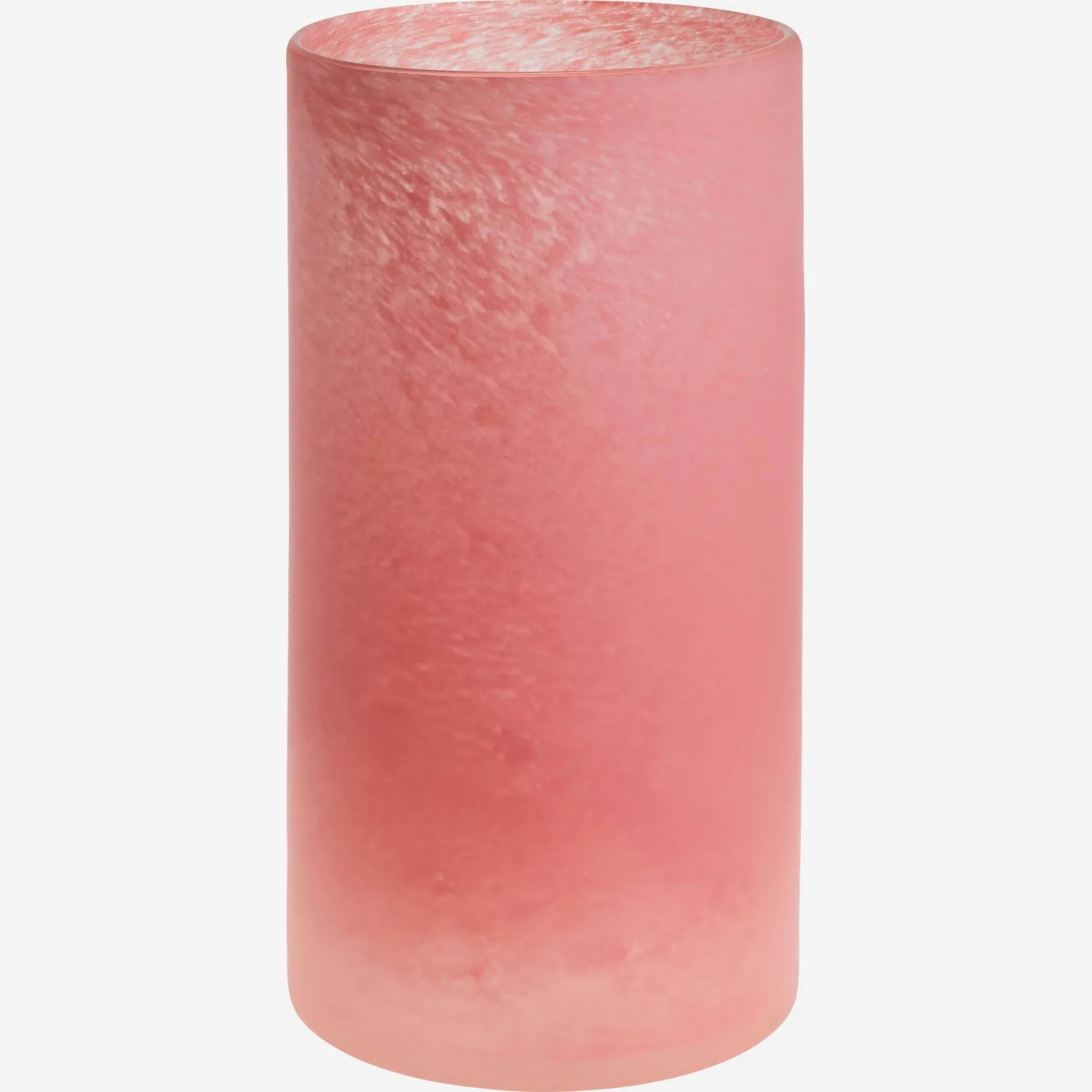 Vase en verre soufflé bouche - H28 cm - Rose