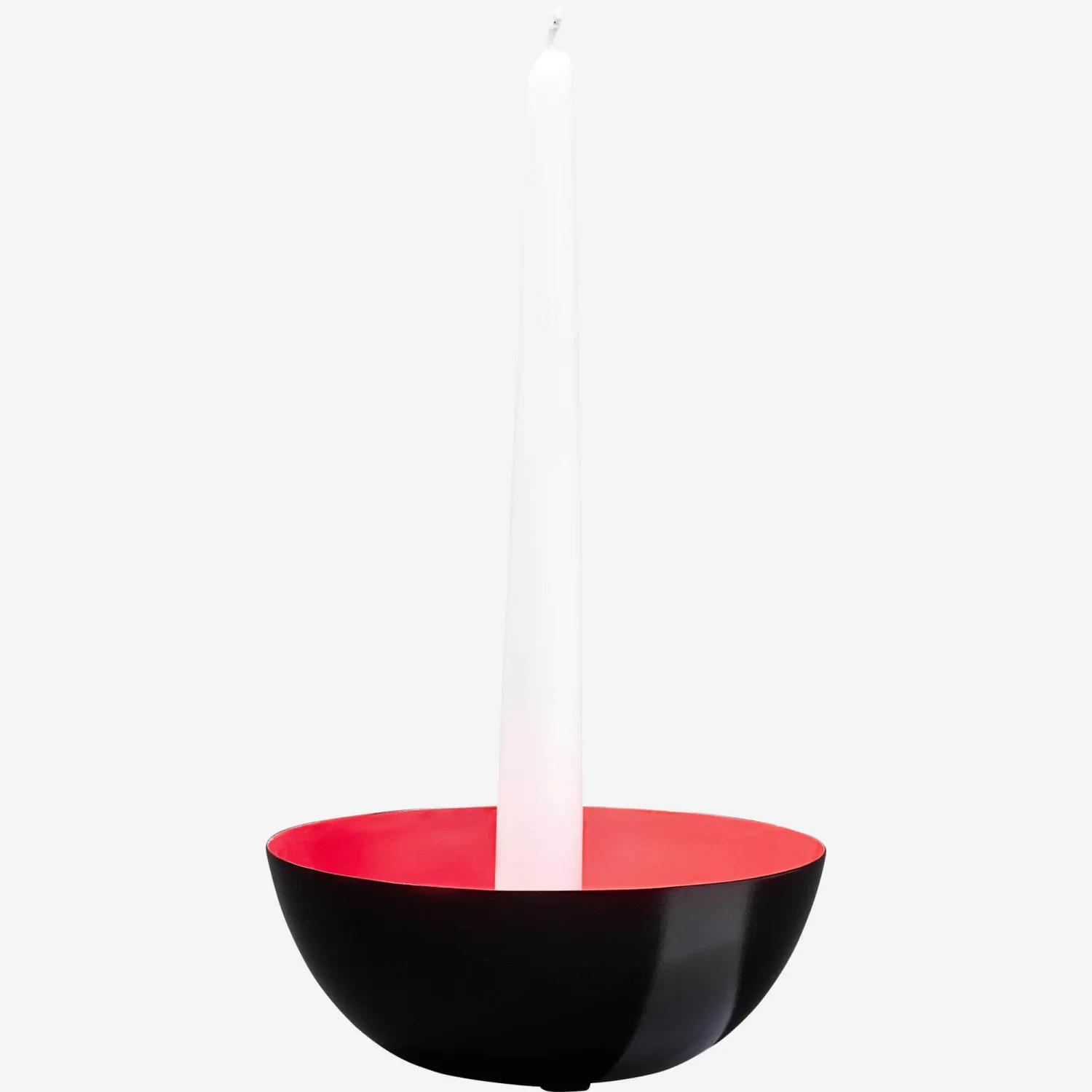 Photophore en métal pour bougie cierge – Rose – 14 cm