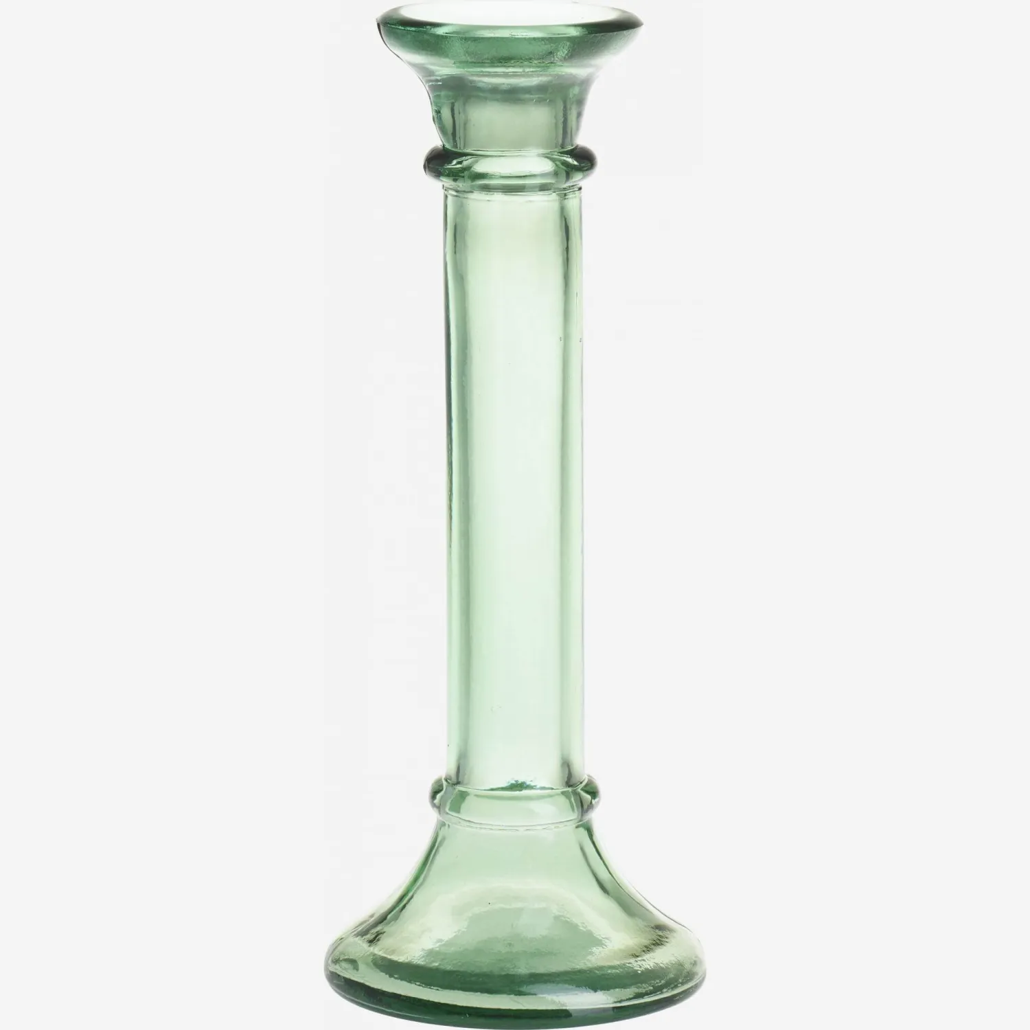 Bougeoir en verre recyclé - 19 cm