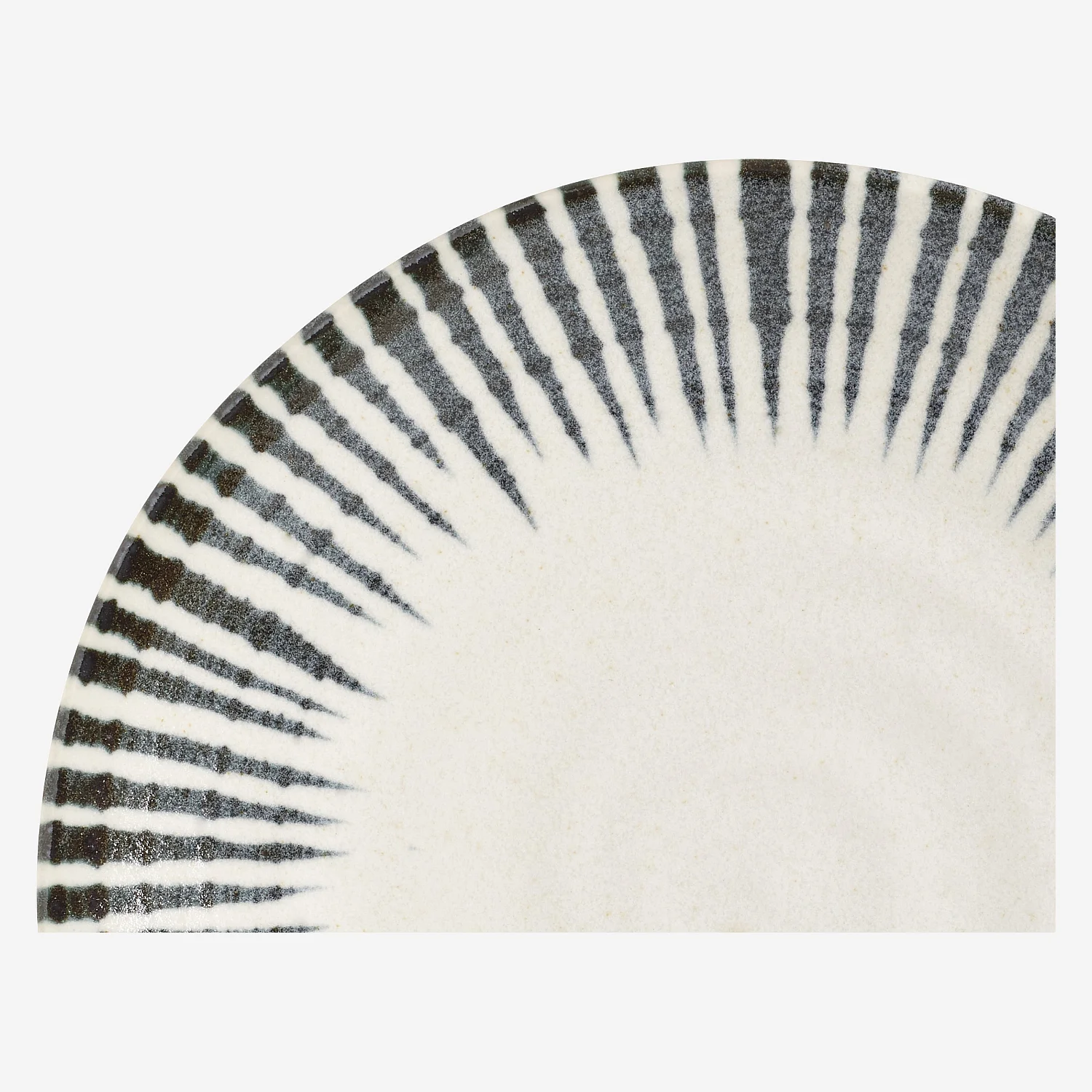 Assiette plate en porcelaine - 26 cm - Lignes bleues - 3