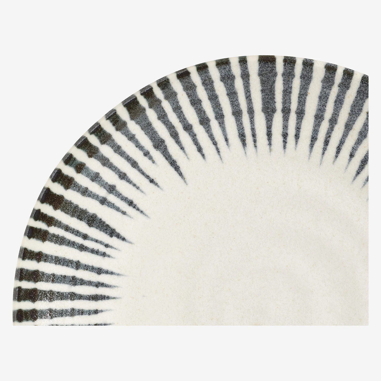 Assiette plate en porcelaine - 26 cm - Lignes bleues - 3