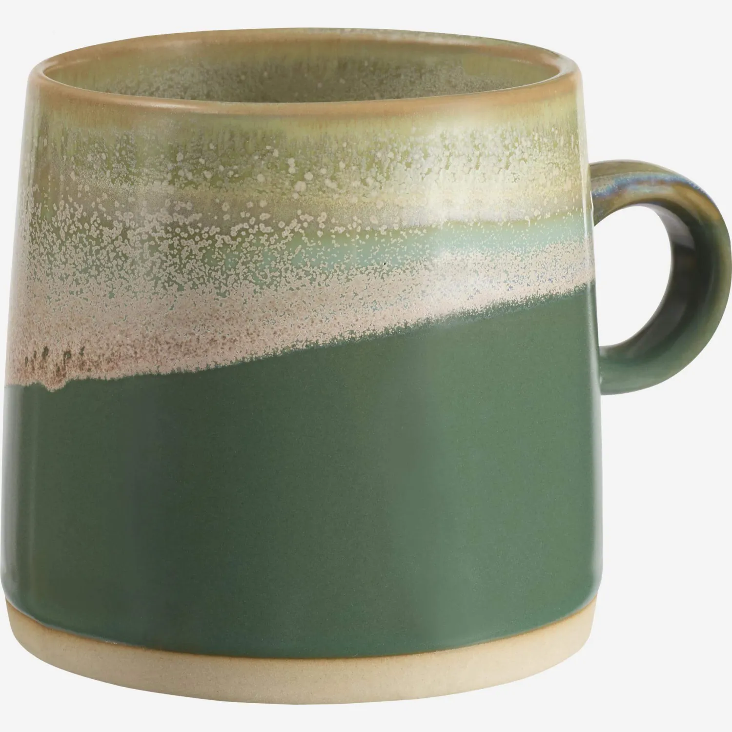 Caneca de grés com esmalte reativo - 350 ml - Verde