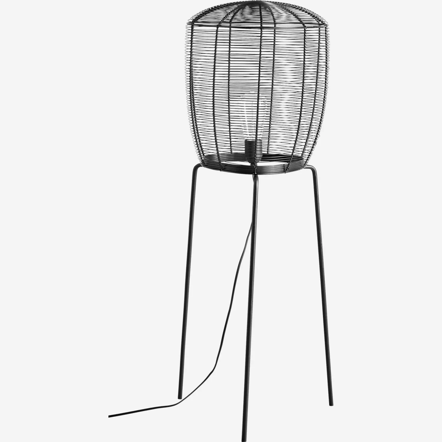 Lampadaire en métal - Noir