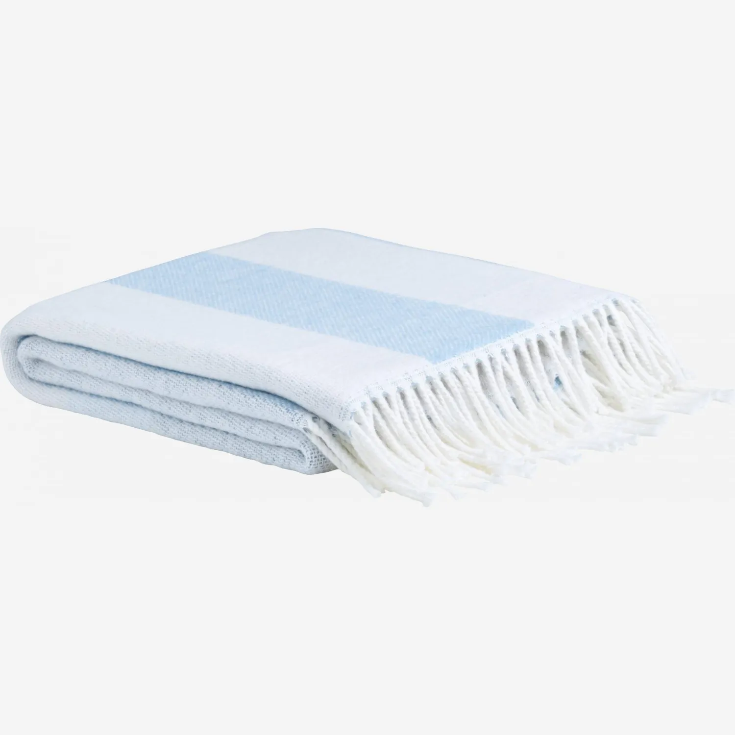Plaid en coton gratté - 130 x 170 cm - Lilas