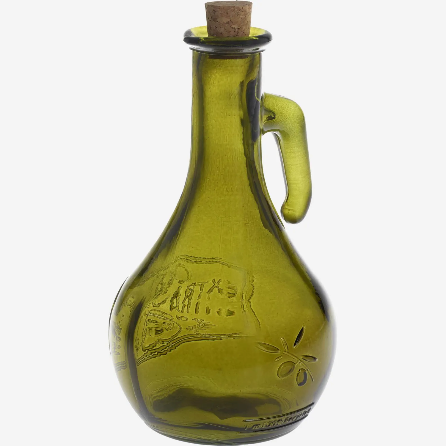 Huilier en verre recyclé - Vert olive - 500 ml