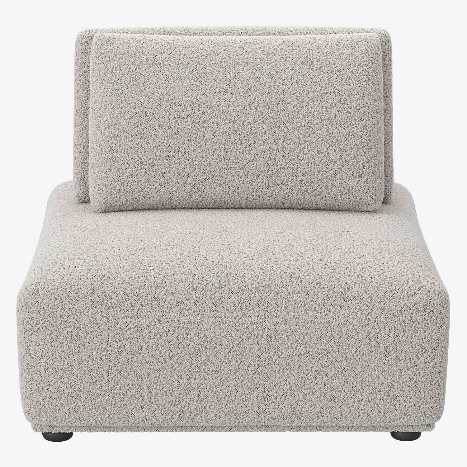 Chauffeuse en tissu bouclette avec dossier avance-recule - Gris perle - 2