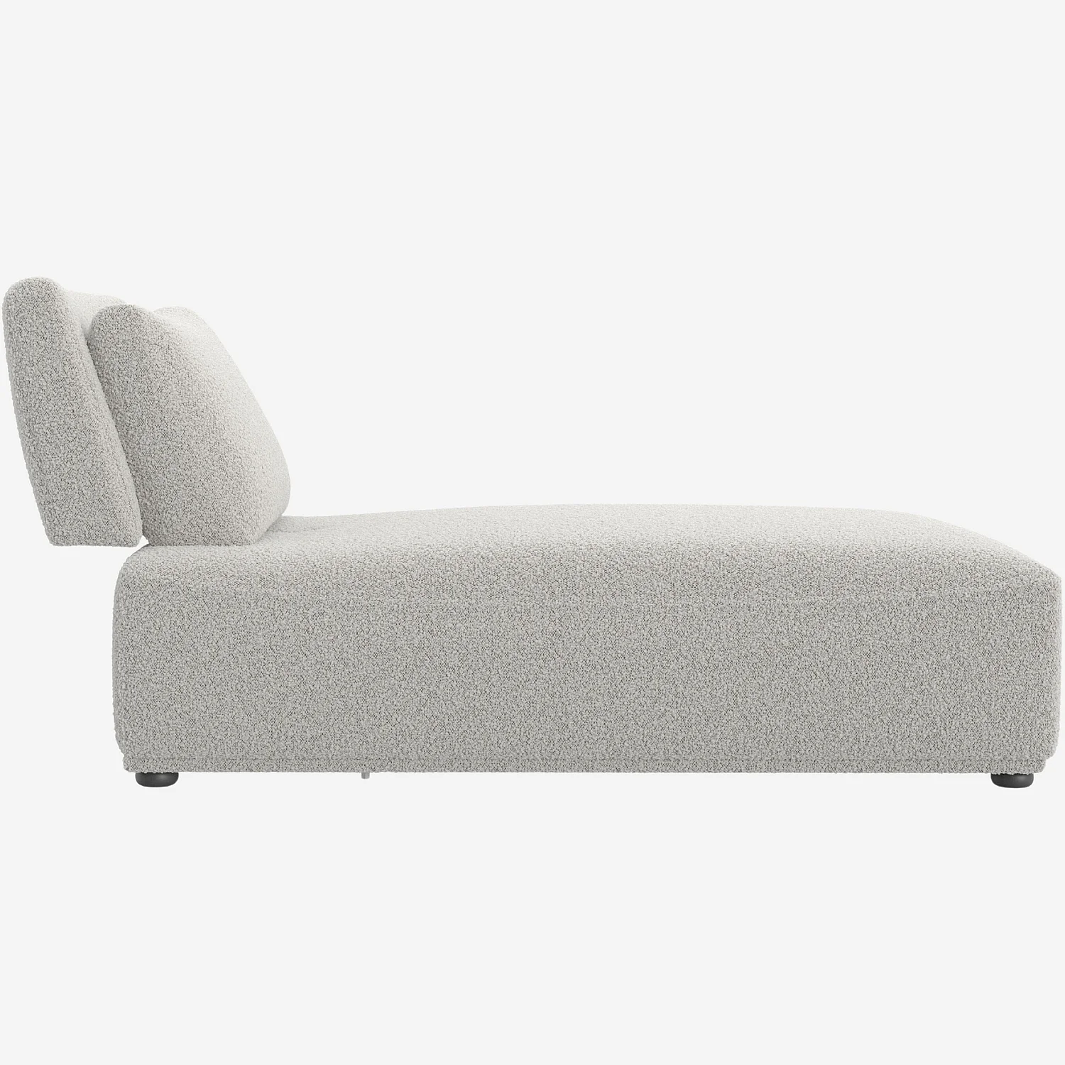 Chaiselongue aus Stoff - Grau - 6
