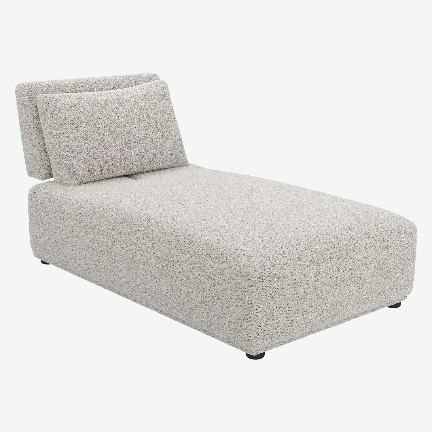 Chaiselongue aus Stoff - Grau - 4