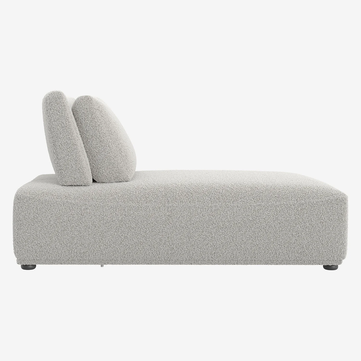Chaiselongue aus Stoff - Grau - 5