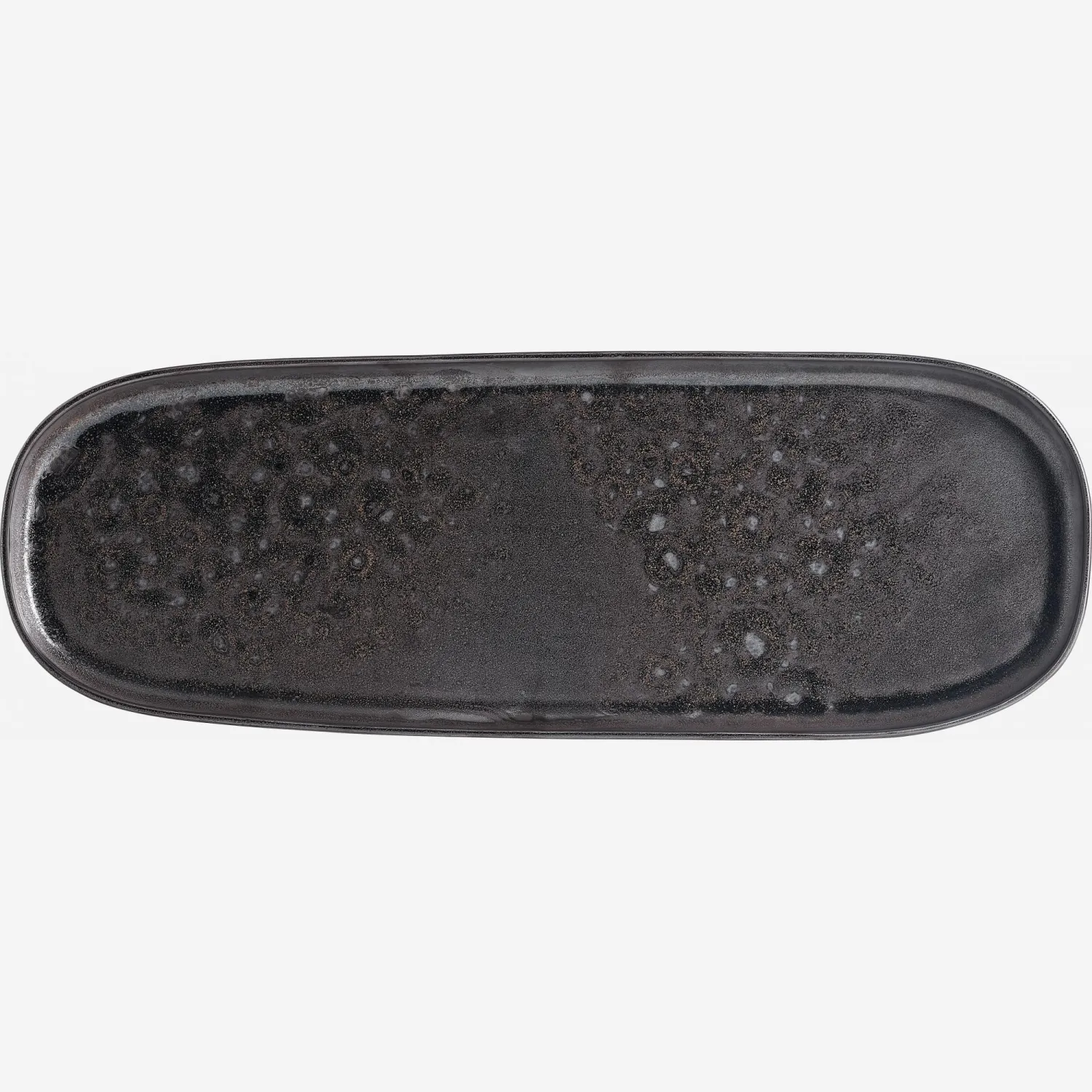 Servierplatte aus Porzellan - 50,5cm - Schwarz