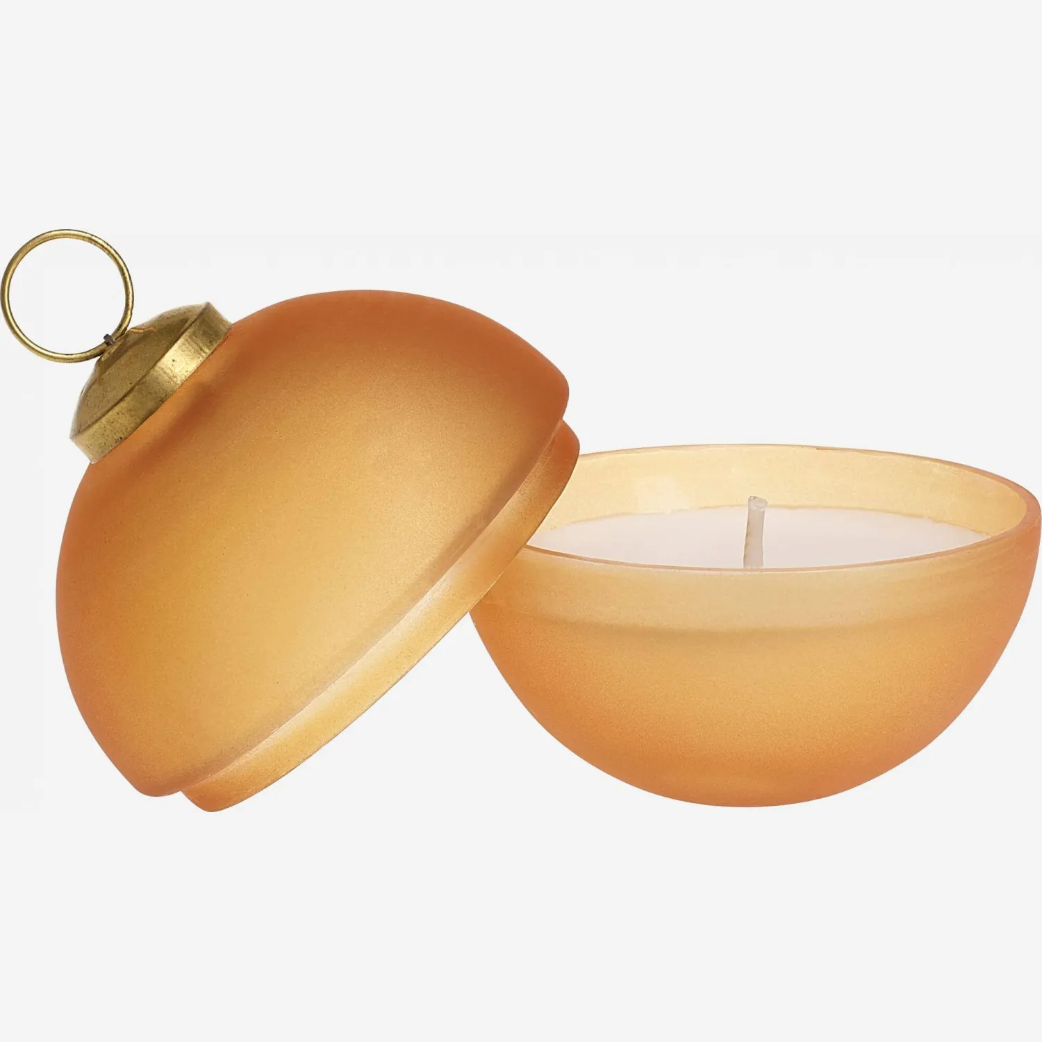 Duftkerze aus mundgeblasenem Glas - Pumpkin Spice - 12 Stunden - Orange