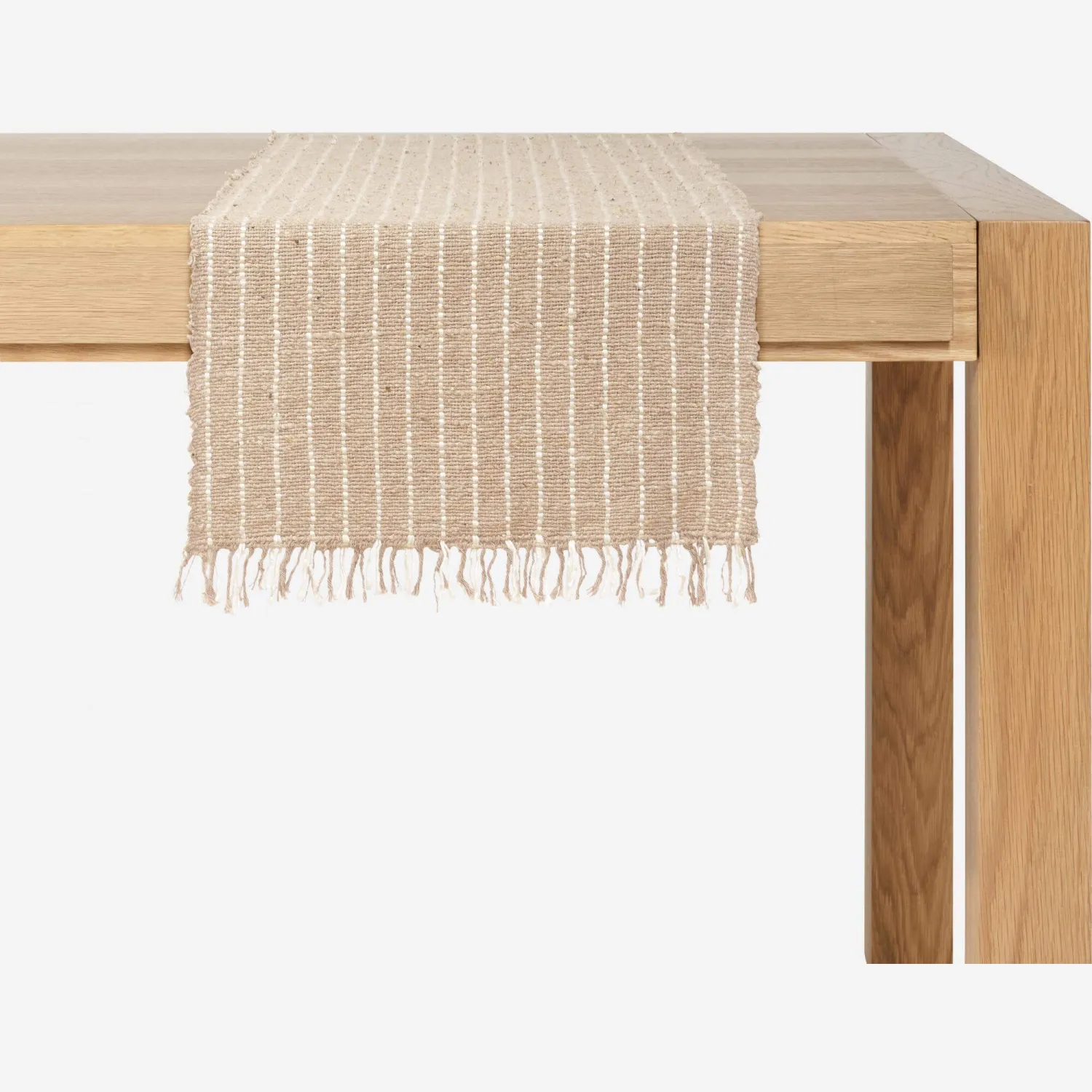 Wendbarer Tischläufer aus Baumwolle - 40 x 140 cm - Naturfarben