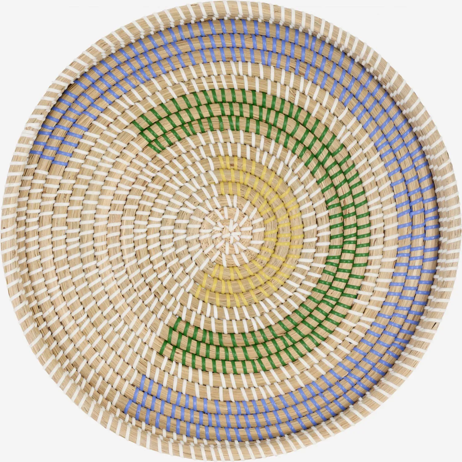 Dekoratives Tablett aus Seegras - 40 cm - Bunt
