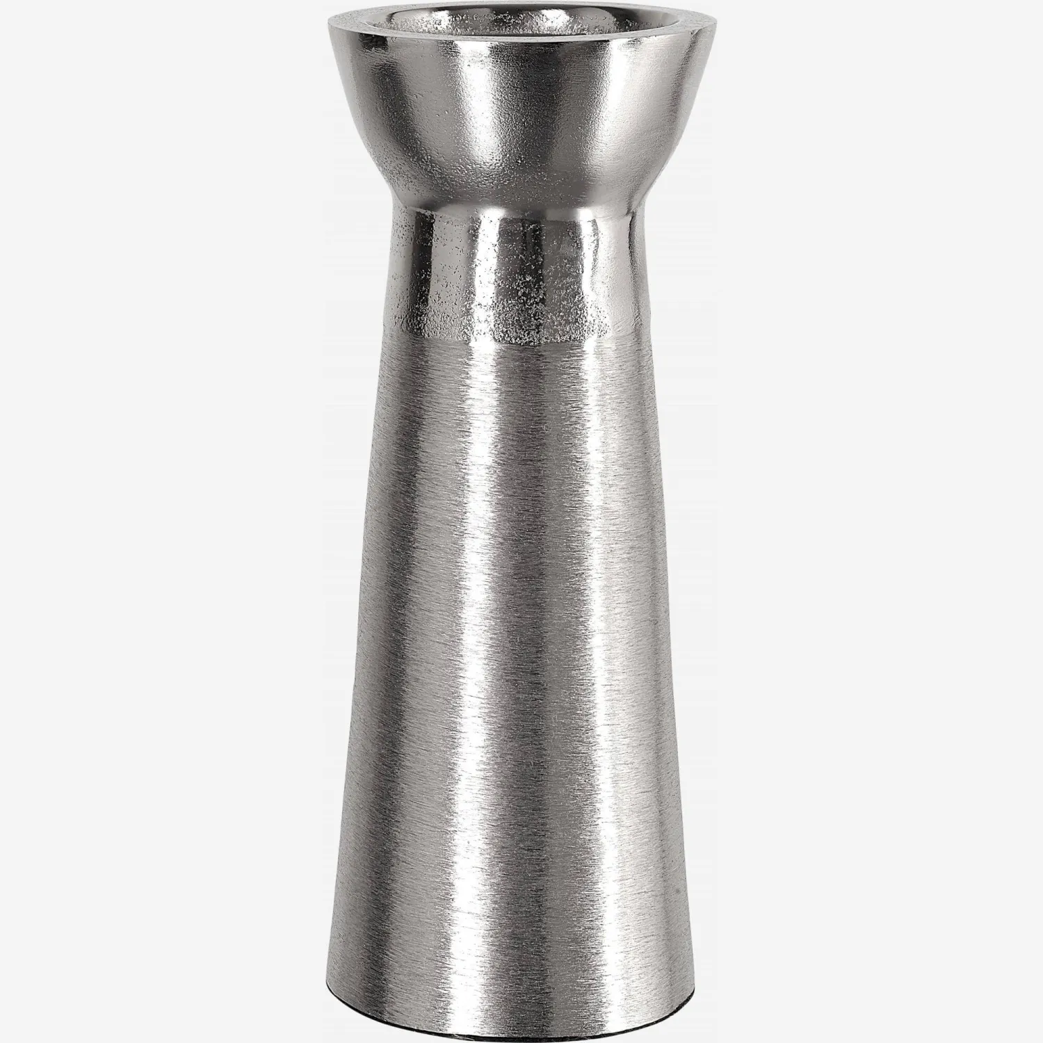 Kerzenständer aus Aluminium - Silberfarben - 25 cm
