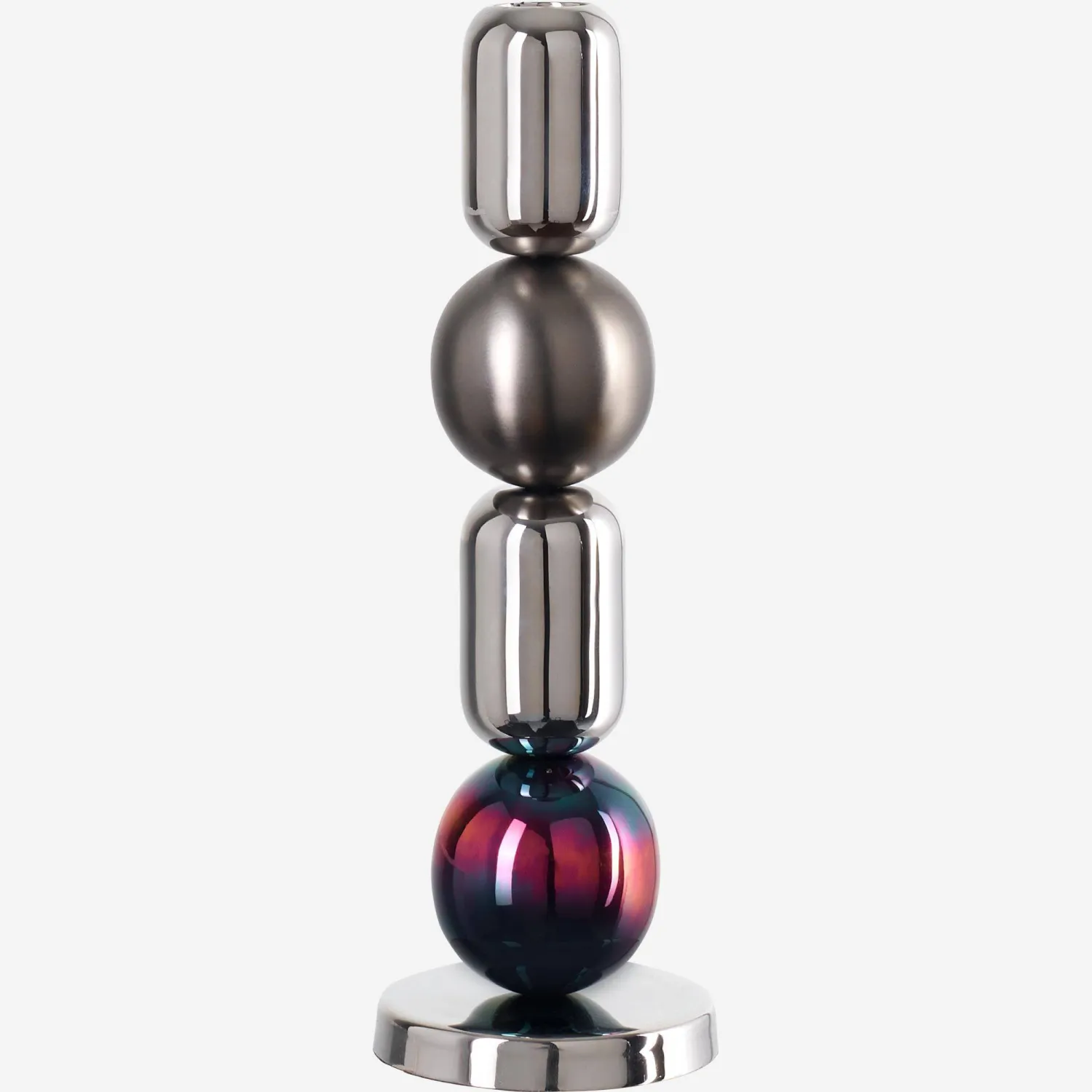 Bougeoir en acier inoxydable - 21 cm