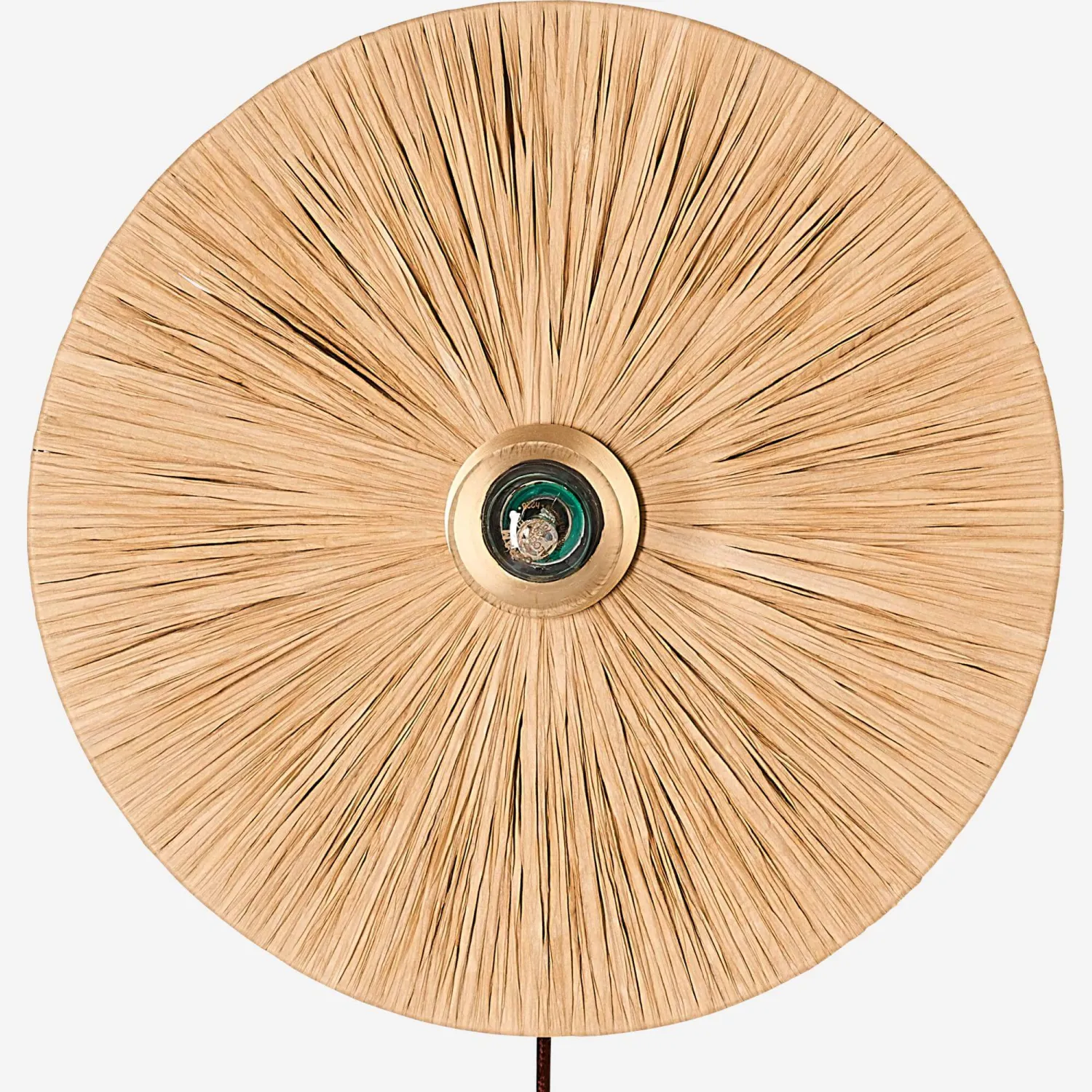 Applique murale en raphia - Naturel - 33 cm