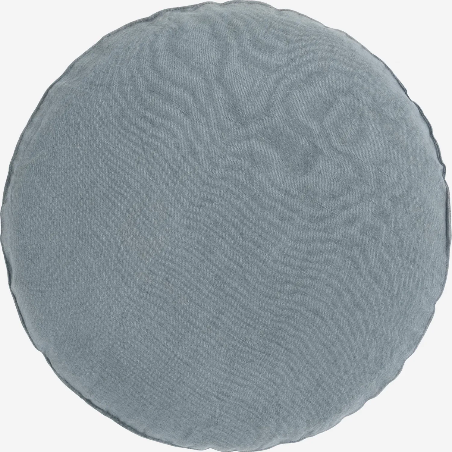 Cojín redondo de lino - 40 cm - Gris