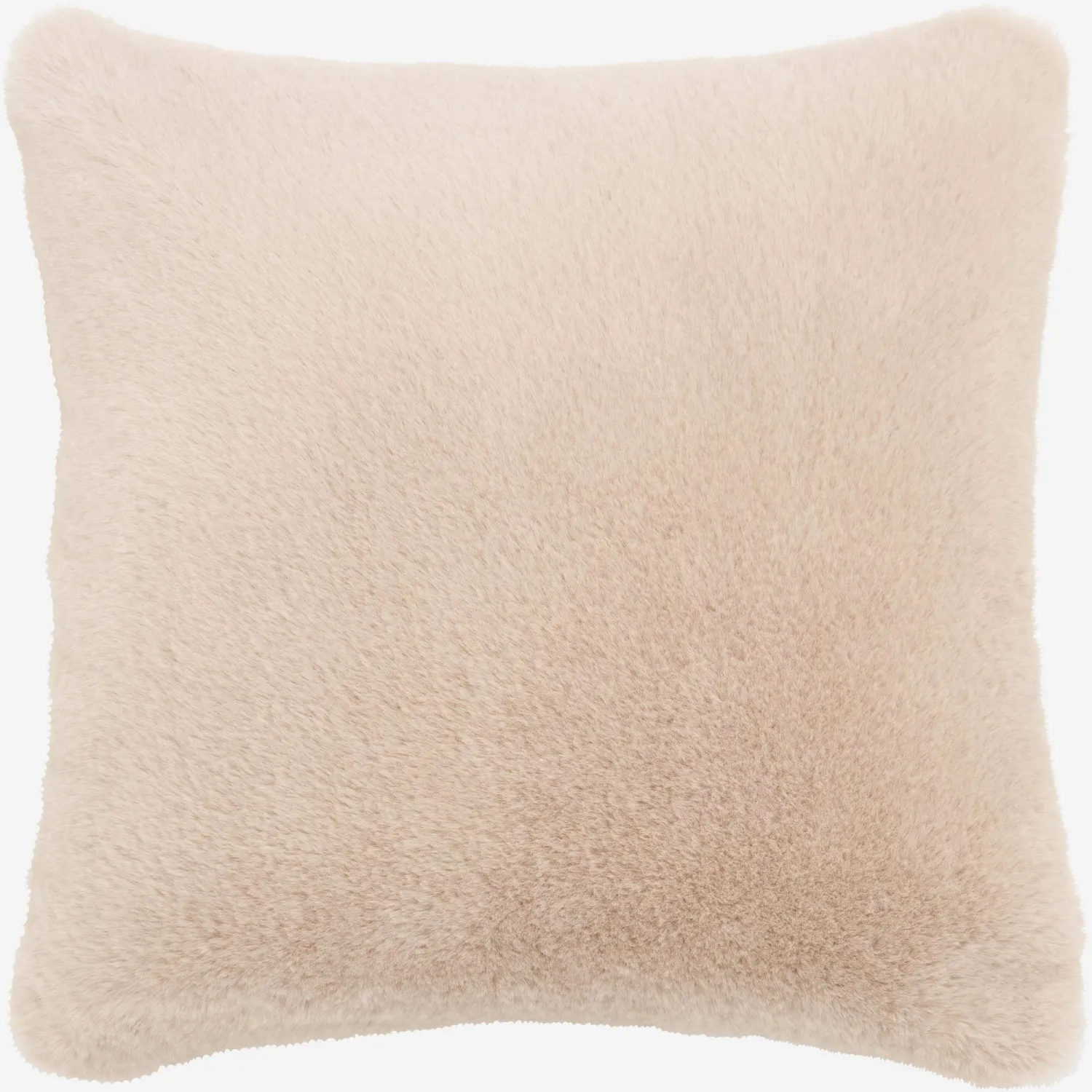 Coussin en imitation fourrure - 45 x 45 cm - Beige