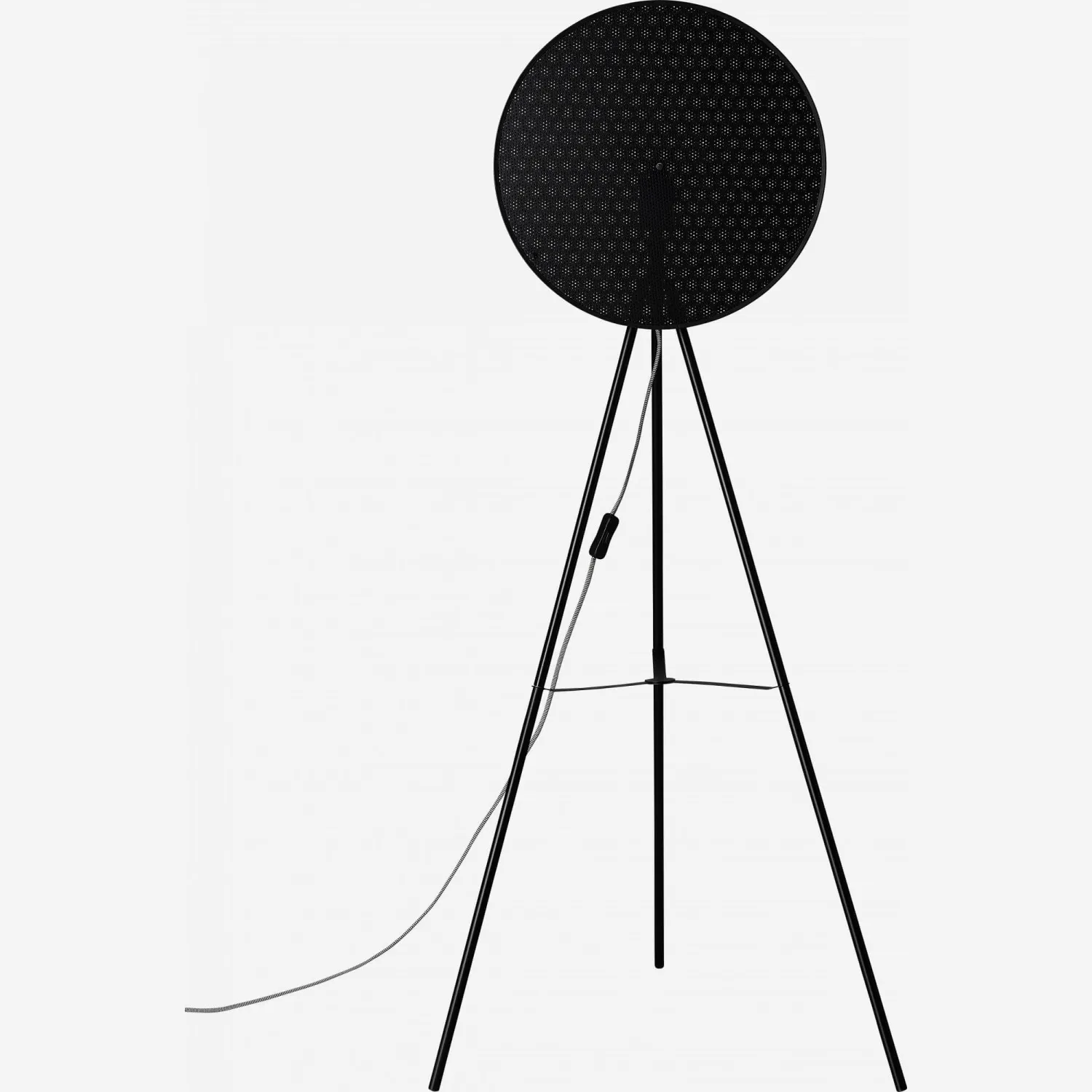Staande lamp van metaal - Zwart- 135,5 cm