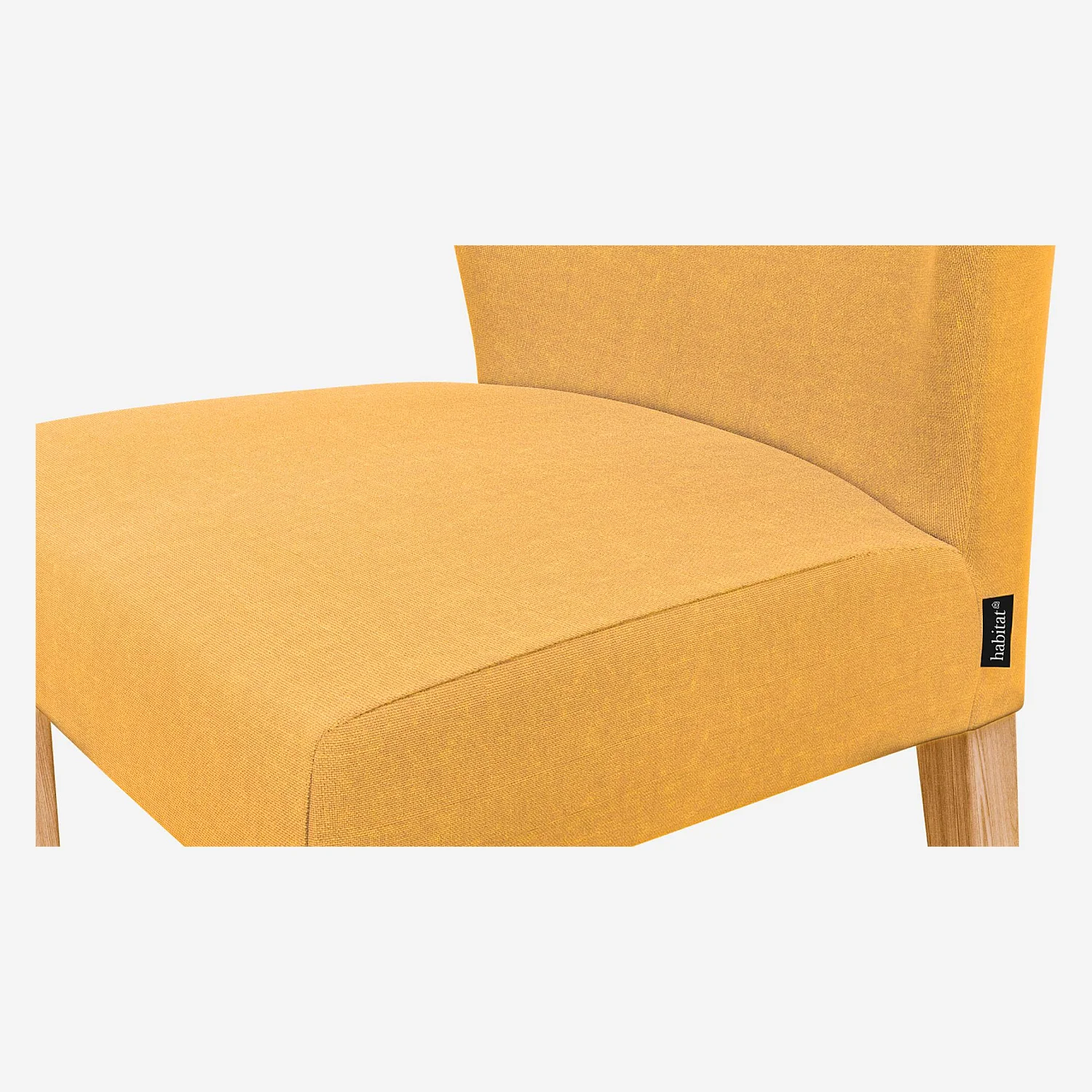 Stuhl mit Stoffbezug - Gelb - Stuhlbeine aus Eiche - 5