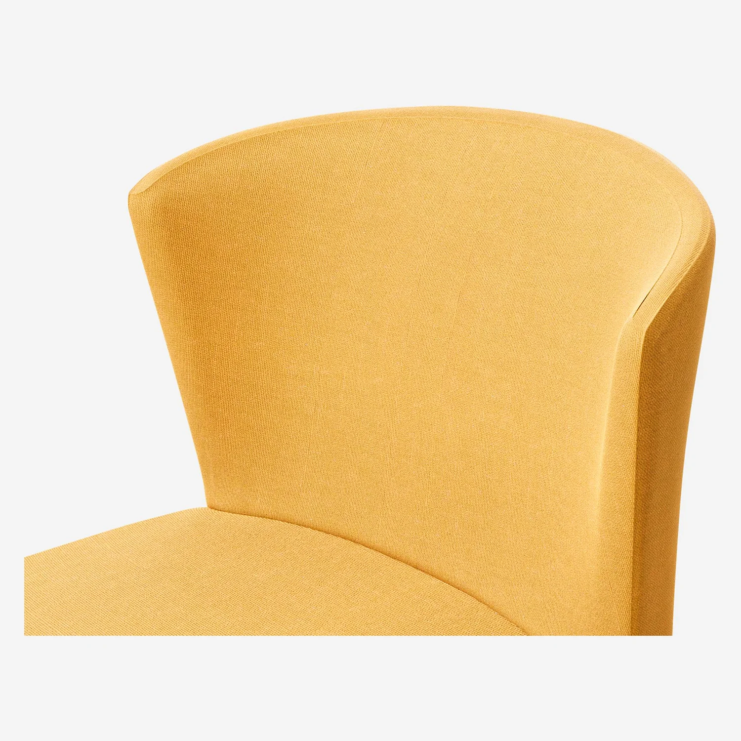 Stuhl mit Stoffbezug - Gelb - Stuhlbeine aus Eiche - 3