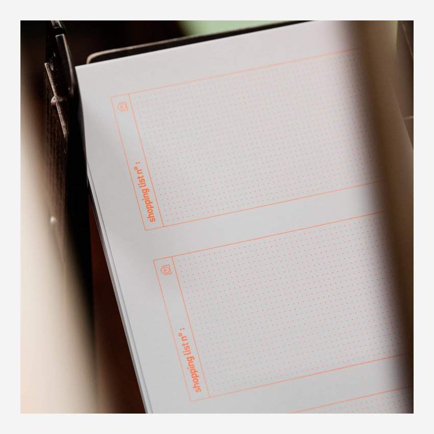 Mini bloc-notes pour shopping liste - 45 feuilles - Design by Floriane Jacques