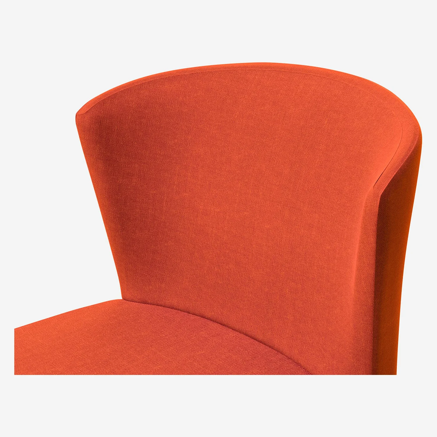 Lot de 2 chaises en tissu - Orange - Pieds chêne - 3