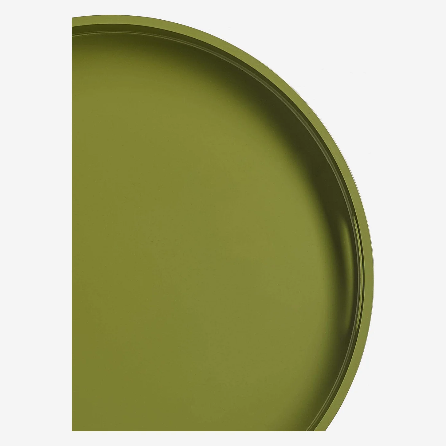 Lacquered round tray - 45 cm - Green - 2