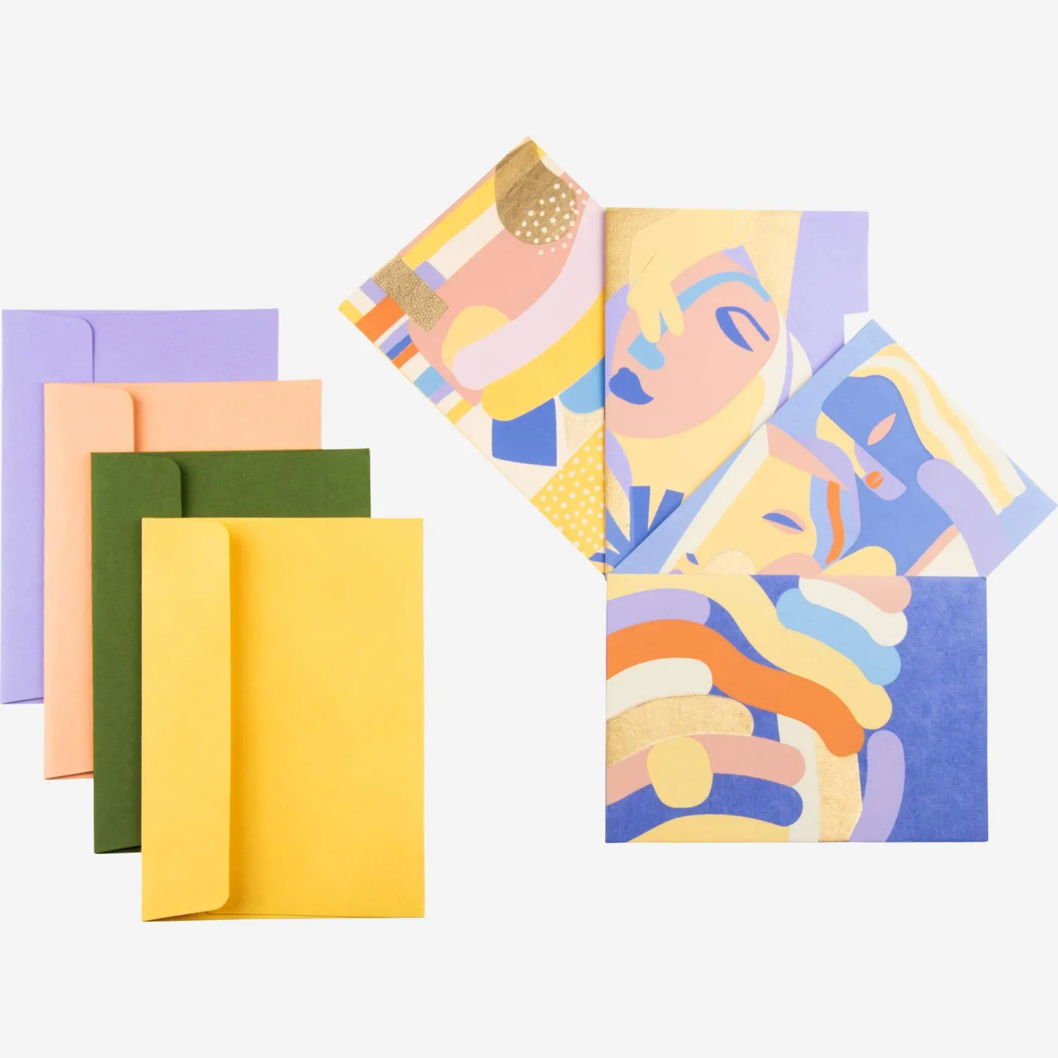 Lot de 4 cartes avec enveloppes - Design by Floriane Jacques