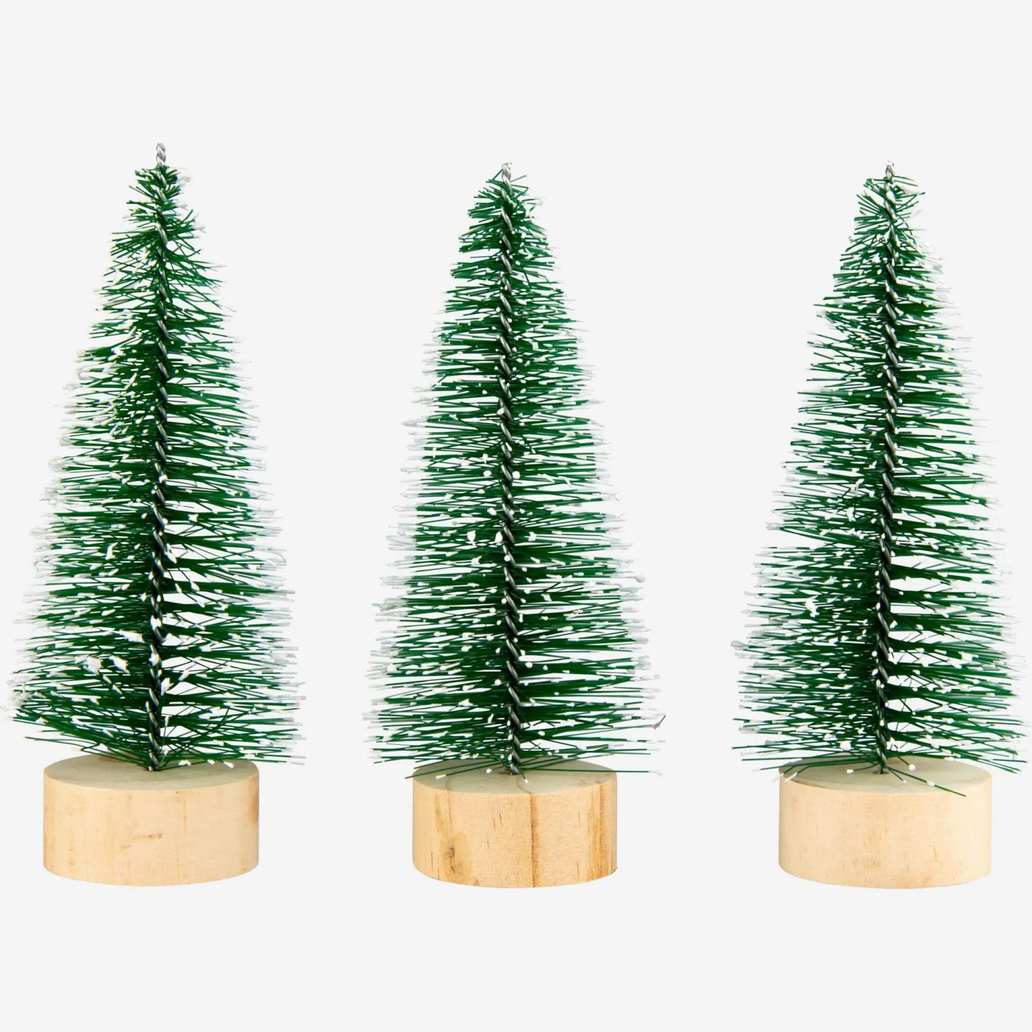 Décoration de Noël - Lot de 3 sapins à poser - Vert