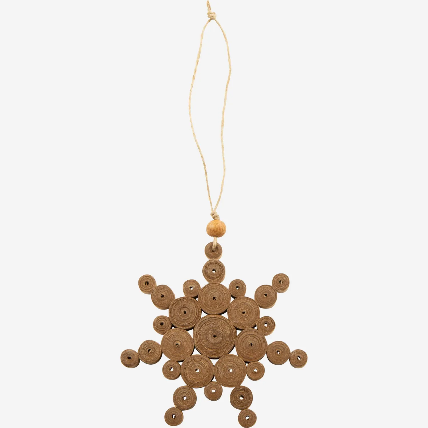 Décoration de Noël - Flocon en papier recyclé - 8 cm