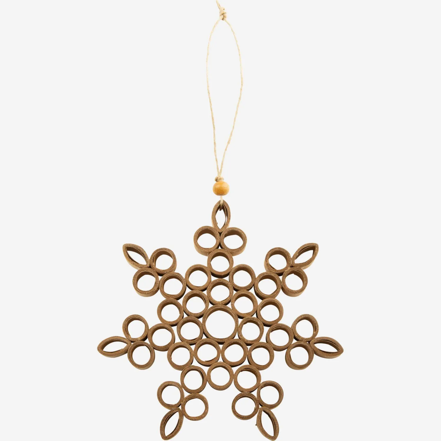 Décoration de Noël - Flocon en papier recyclé - 13,5 cm