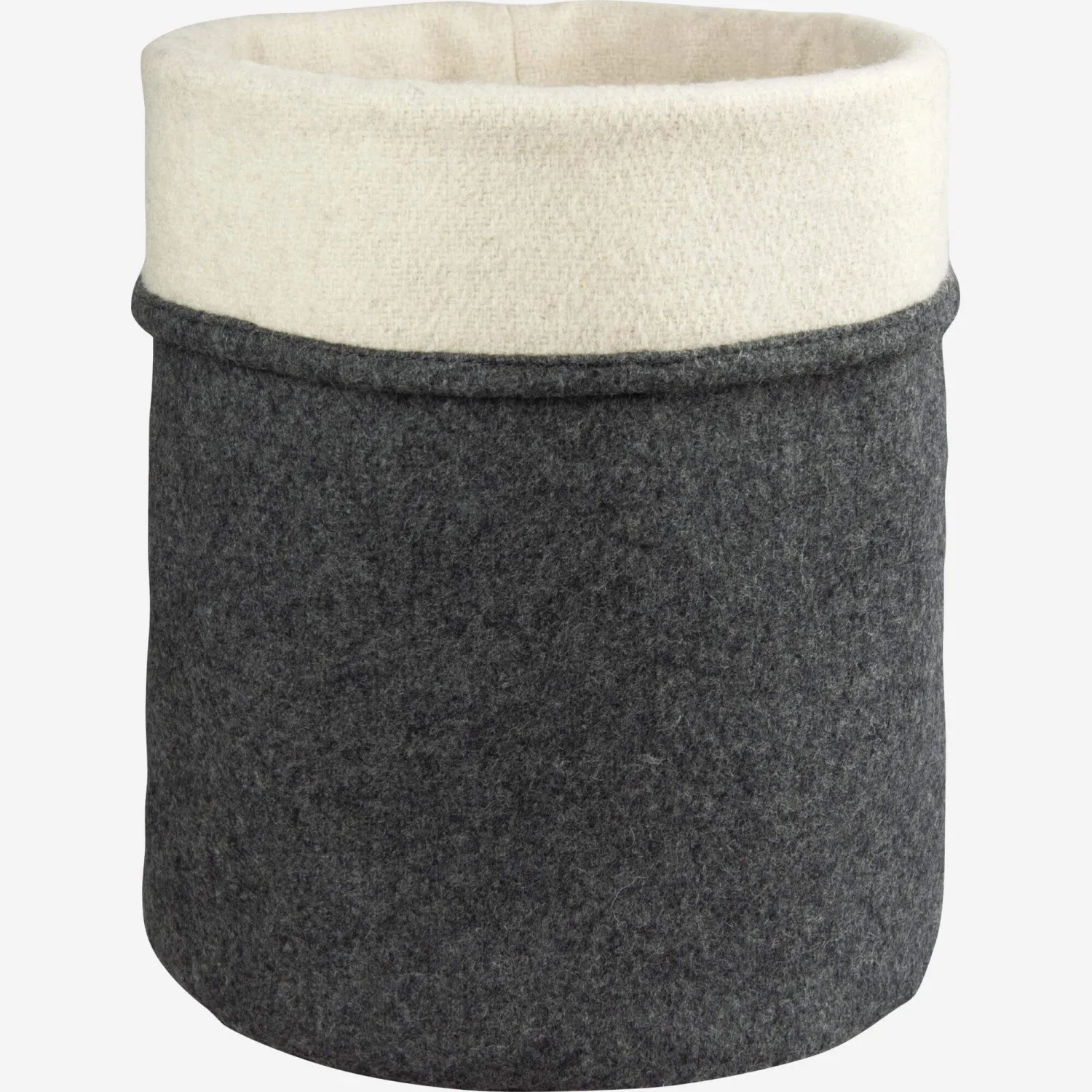 Korb aus Filz - 20 x 25 cm - Grau