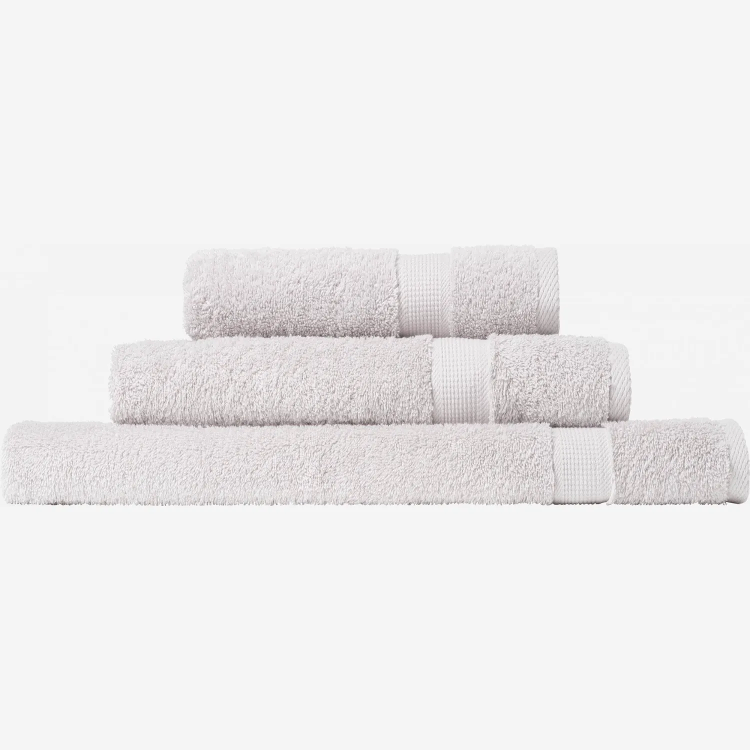 Serviette de toilette en coton - 50 x 100 cm - Gris