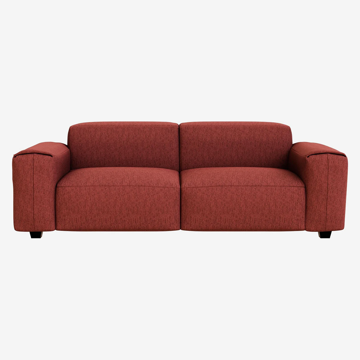 3-Sitzer-Sofa mit Copparo-Stoffbezug - Weinrot - 1